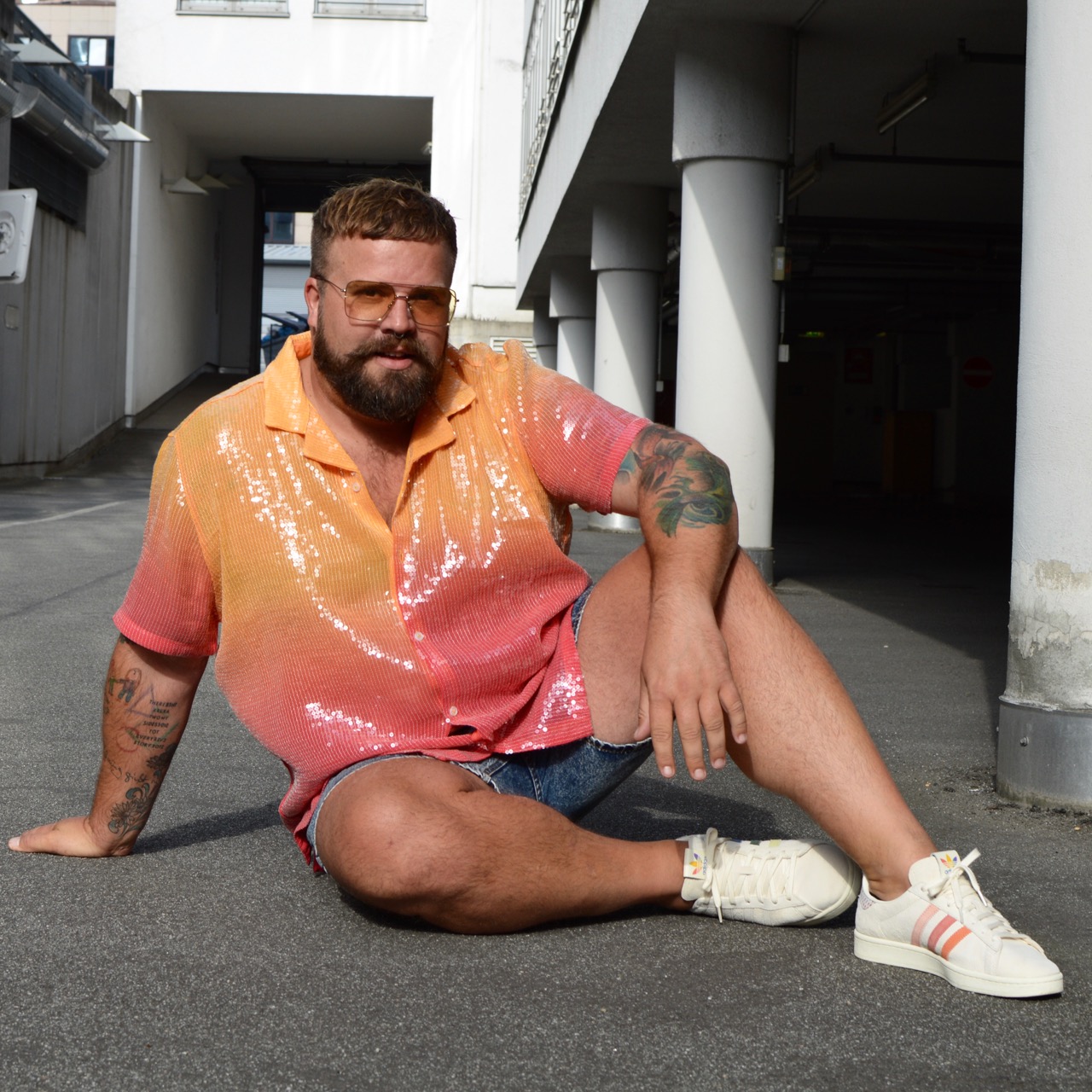 ASOS Festival T-shirt With Large Multicoloured Sequins for Men